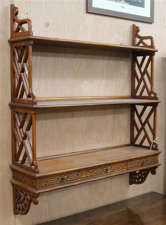 A Chippendale style wall bracket W.78cm